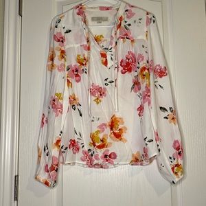 Long sleeve floral blouse